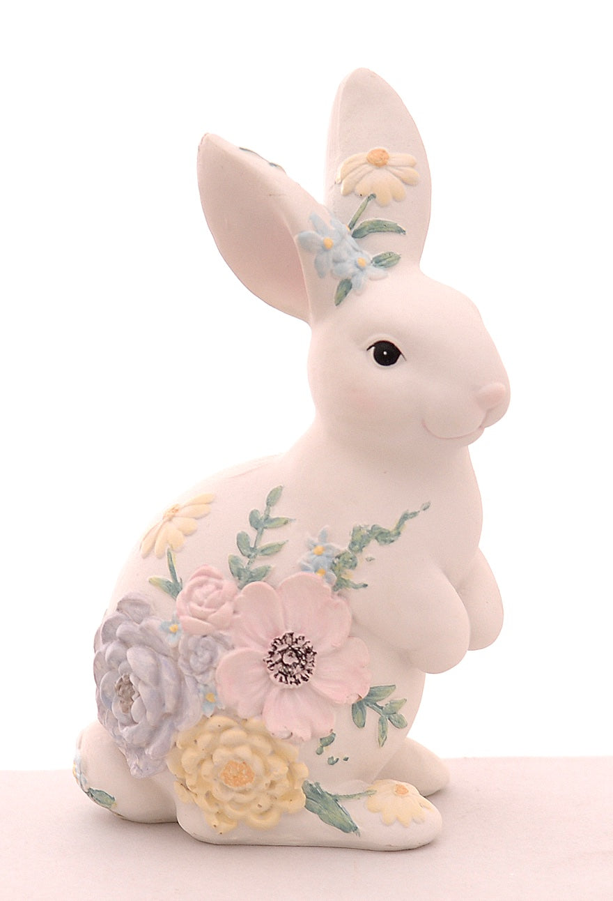 Coniglietto decorativo con fiori