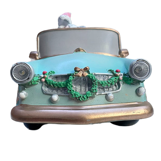 decorazione natalizia fronte macchina