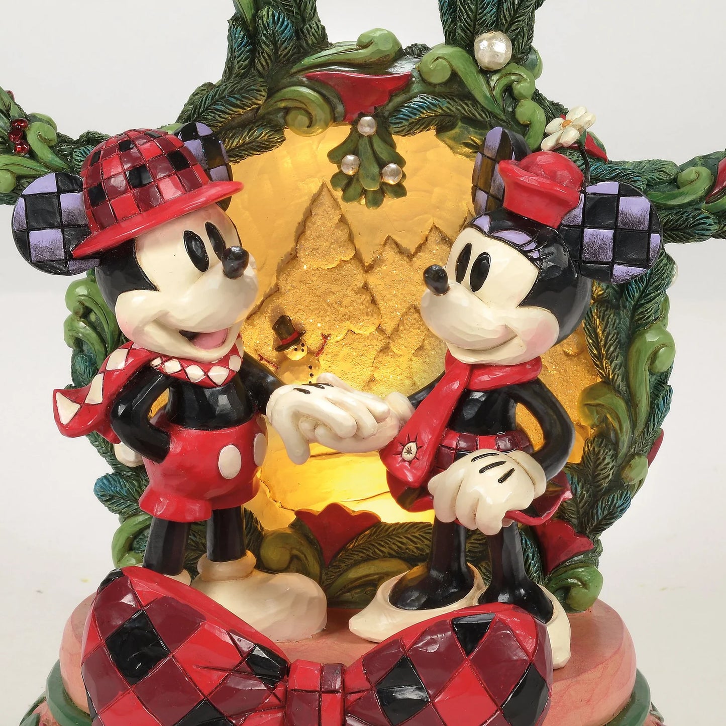 Disney Traditions - Topolino e Minnie Ghirlanda natalizia con luce