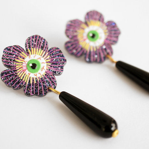 orecchini fiore dark creepy
