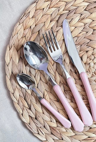 Neva - set posate 24 pezzi colori pastello