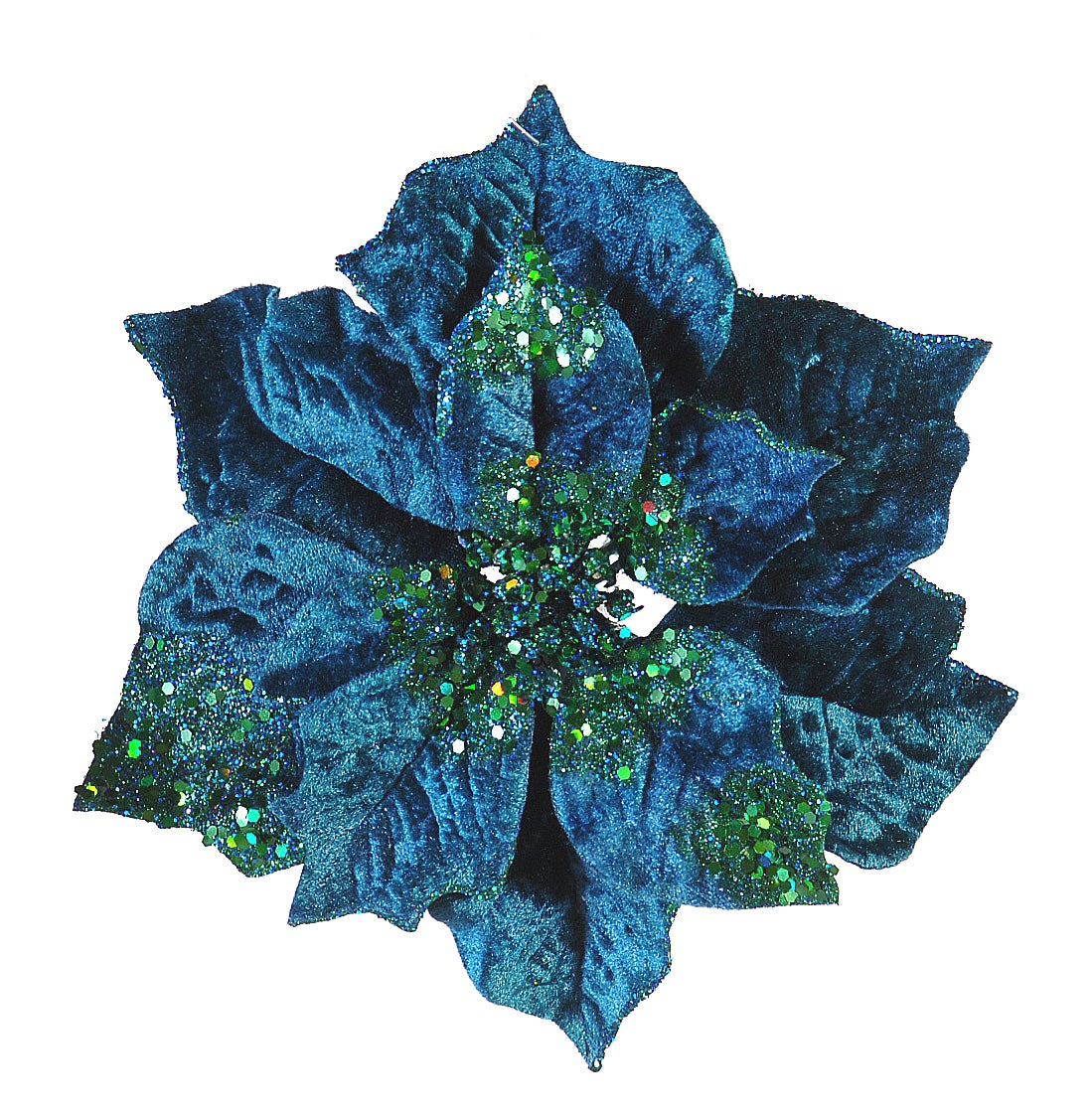 Poinsettia blu decorazione natalizia