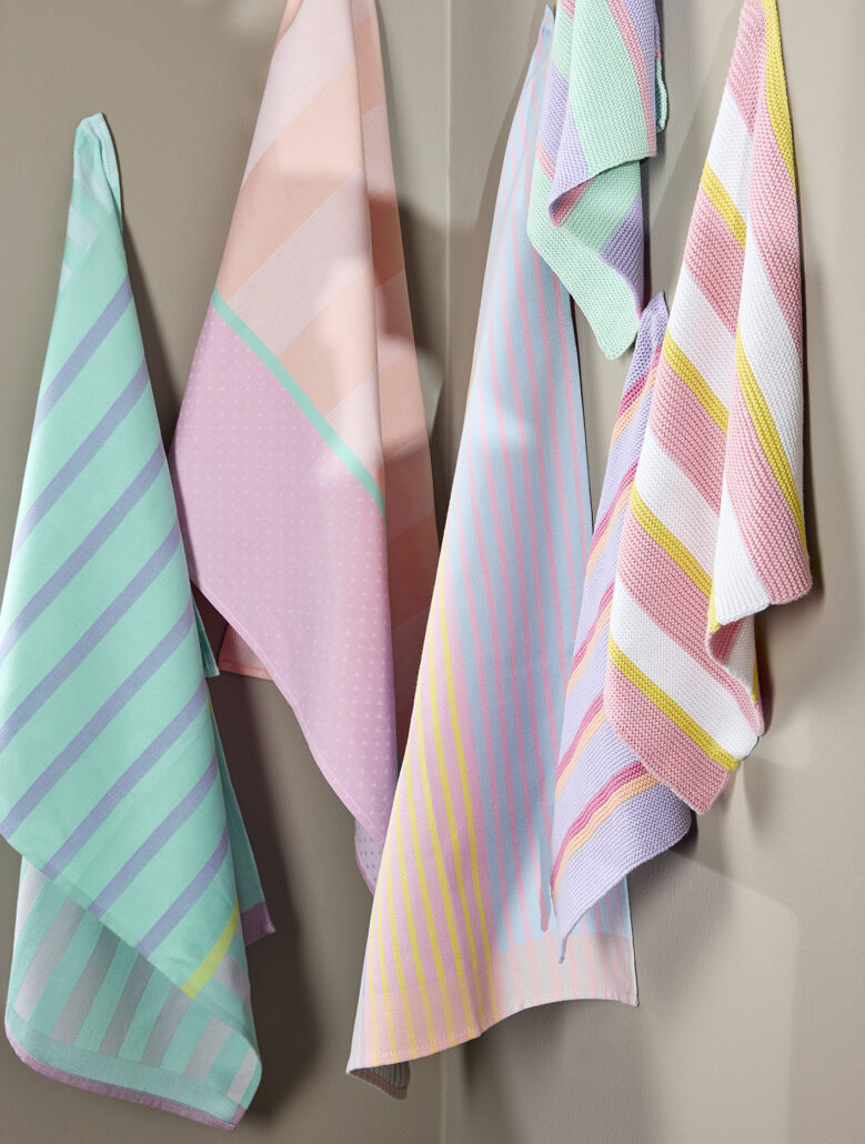 Miss Etoile - strofinaccio da cucina a righe in cotone 50x70