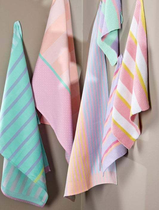 Miss Etoile - strofinaccio da cucina a righe in cotone 50x70