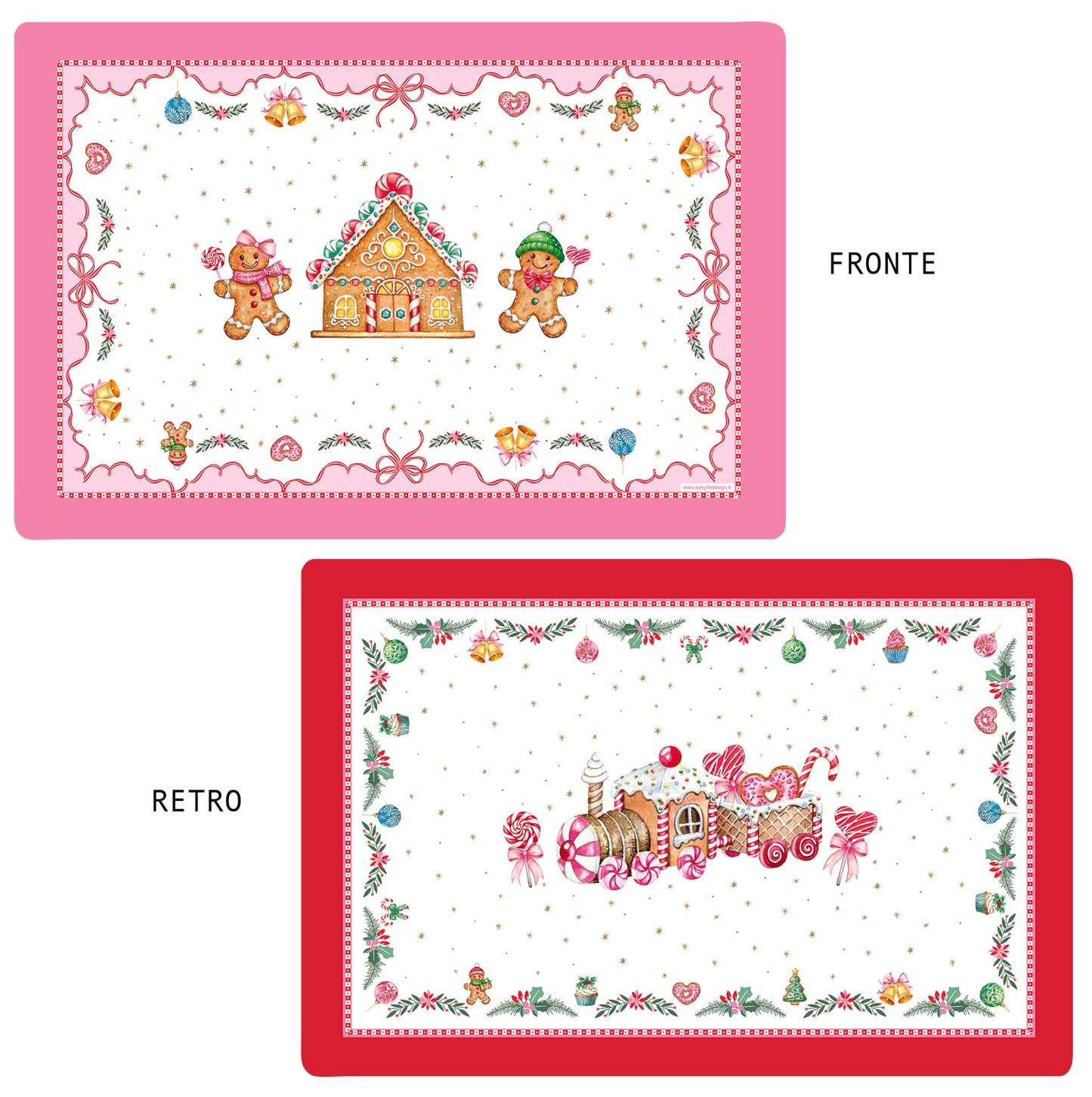 tovaglietta americana polipropilene stampa natalizia gingerbread