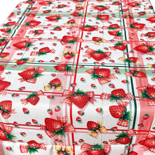 tovaglia cotone Made in Italy stampa fragole