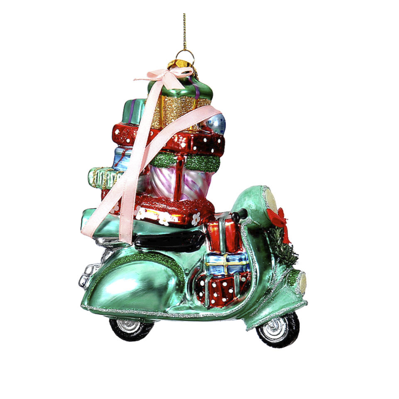vetur addobbo natalizio vespa con regali