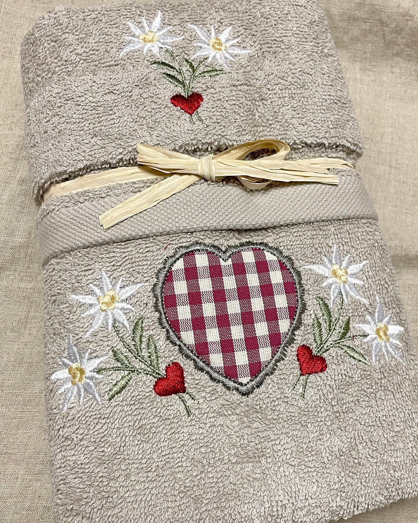 asciugamano stile alpino idea regalo natalizia