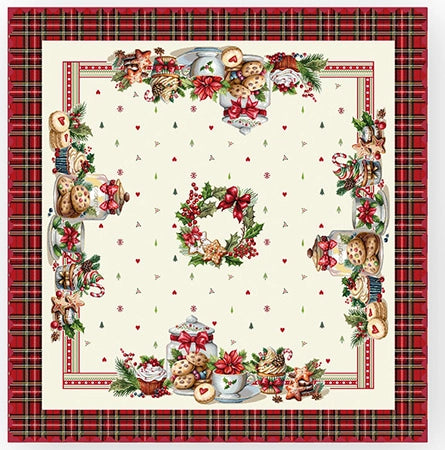 stampa tovaglia quadrata dolci natalizi