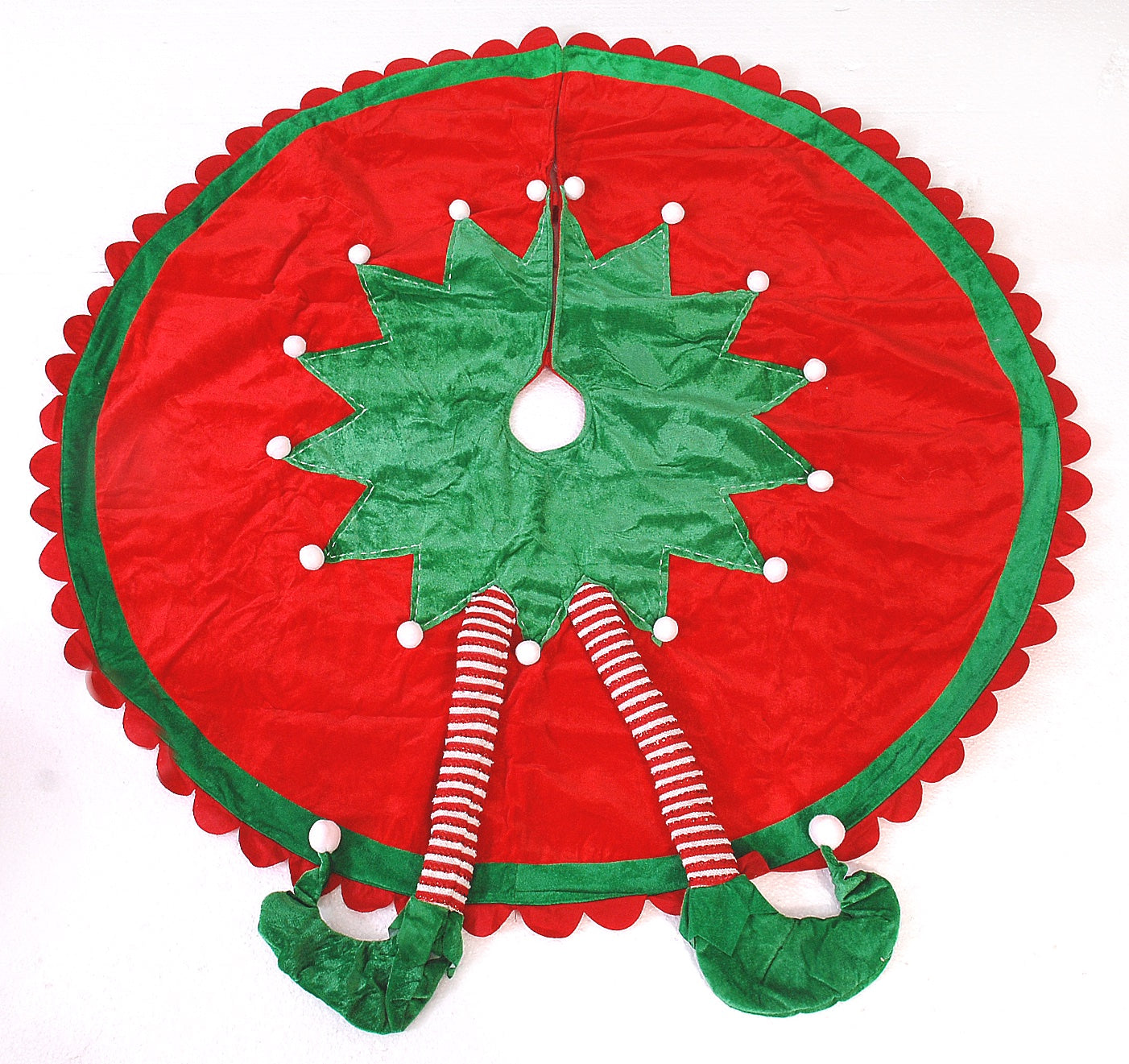 gonna copri base albero natalizio elfo