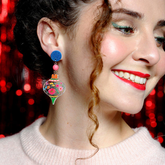 idea regalo donna orecchini natalizi fiori