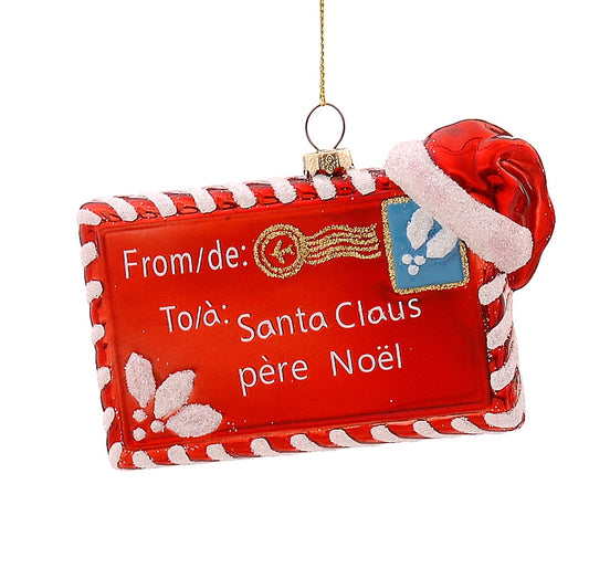 addobbo lettera santa Claus rossa