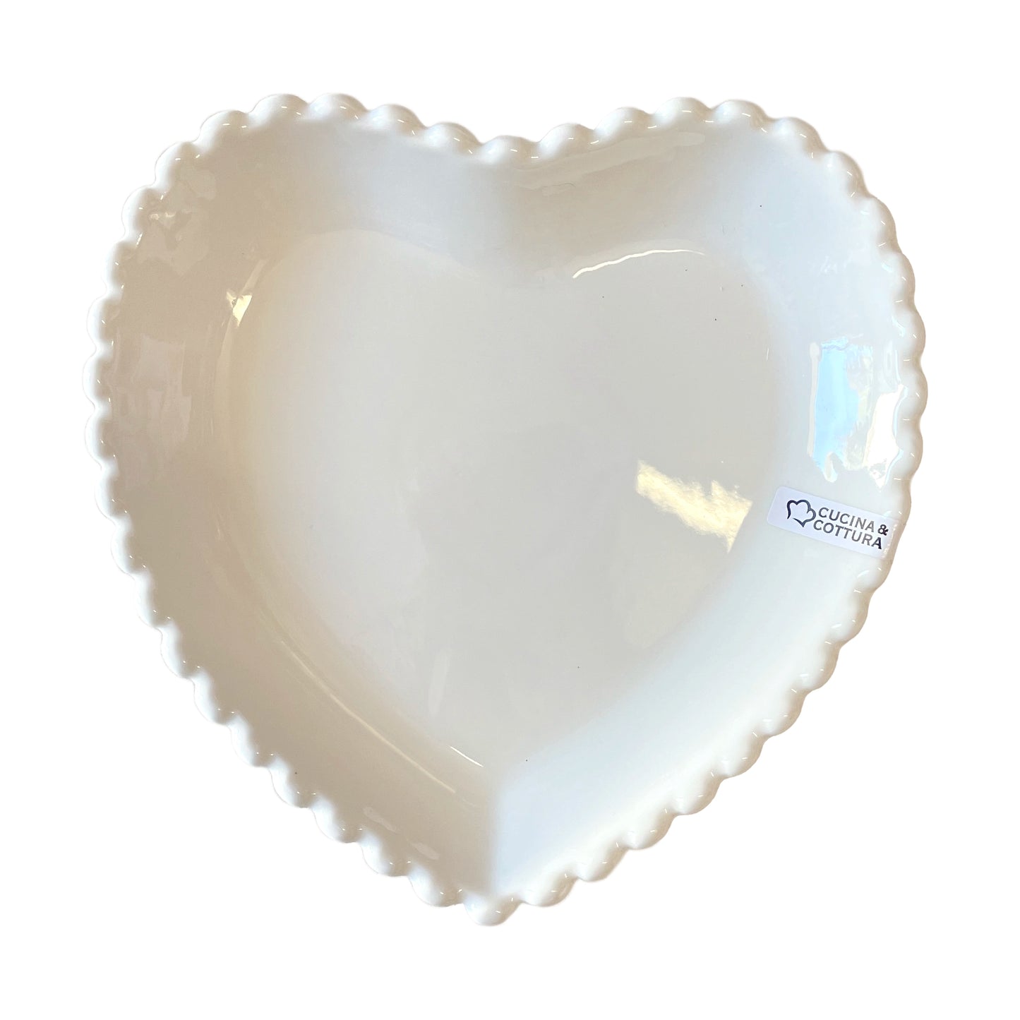 piattino cuore bianco stile romantico