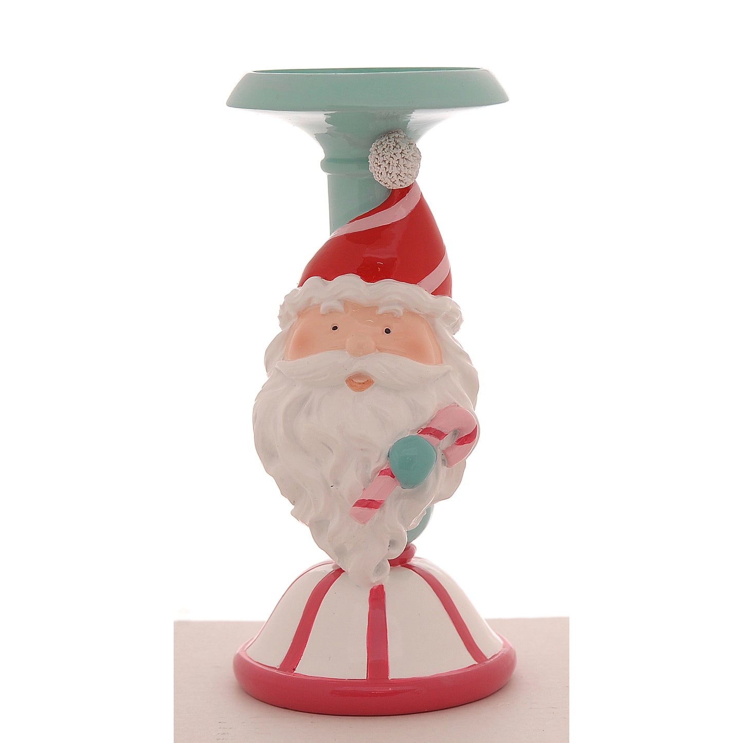 porta candela natalizio idea regalo babbo natale colori pastello