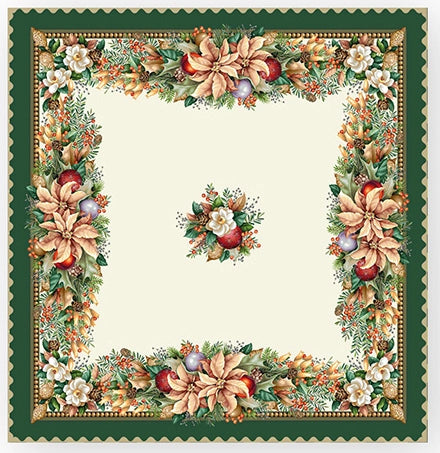 disegno stampa tovaglia quadrata Poinsettia idea regalo natale
