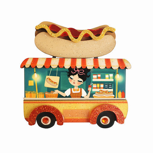 spilla pop retrò camioncino hot dog