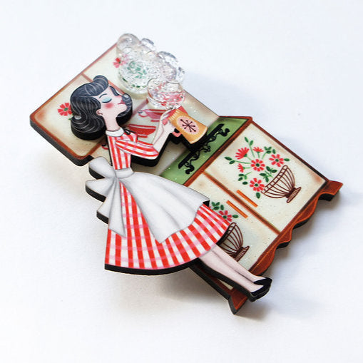 spilla vintage realizzata a mano ispirata moda anni 50