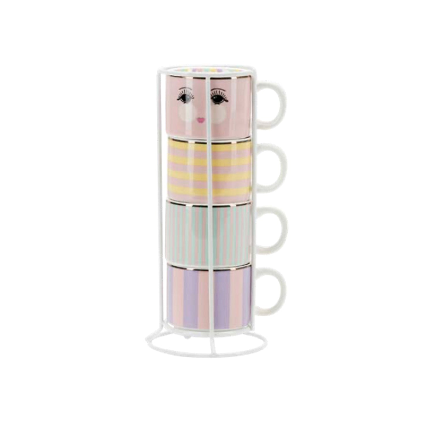 Miss Etoile - Tazzine espresso a righe colorate