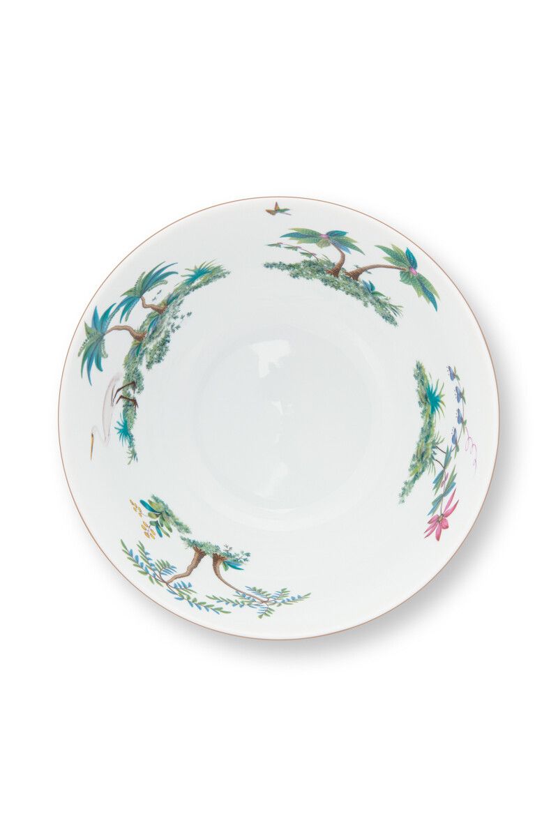 interno ciotola con palme tropicali