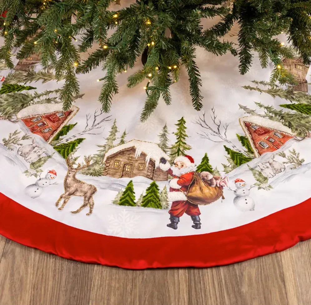 gonna albero natalizio tessuto