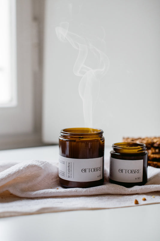 la Calathea cera soia candela artigianale gourmand