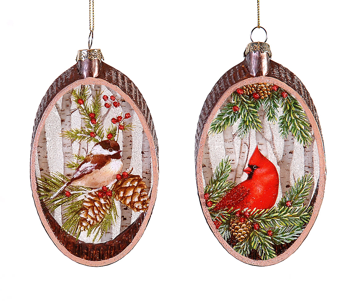Ornamento albero di Natale Legno decorato