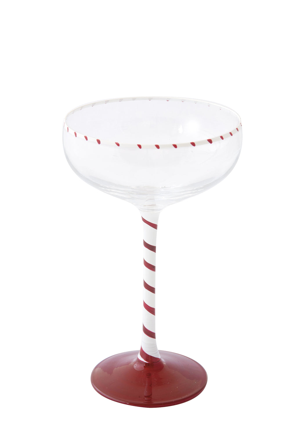 bicchiere champagne bianco e rosso Candy cane