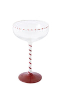 bicchiere champagne bianco e rosso Candy cane