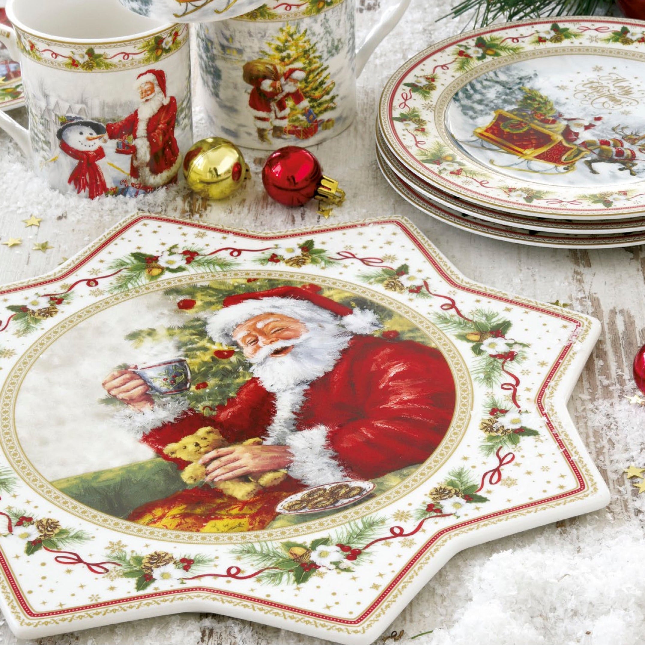 easy life piatto portata dolce babbo natale vintage