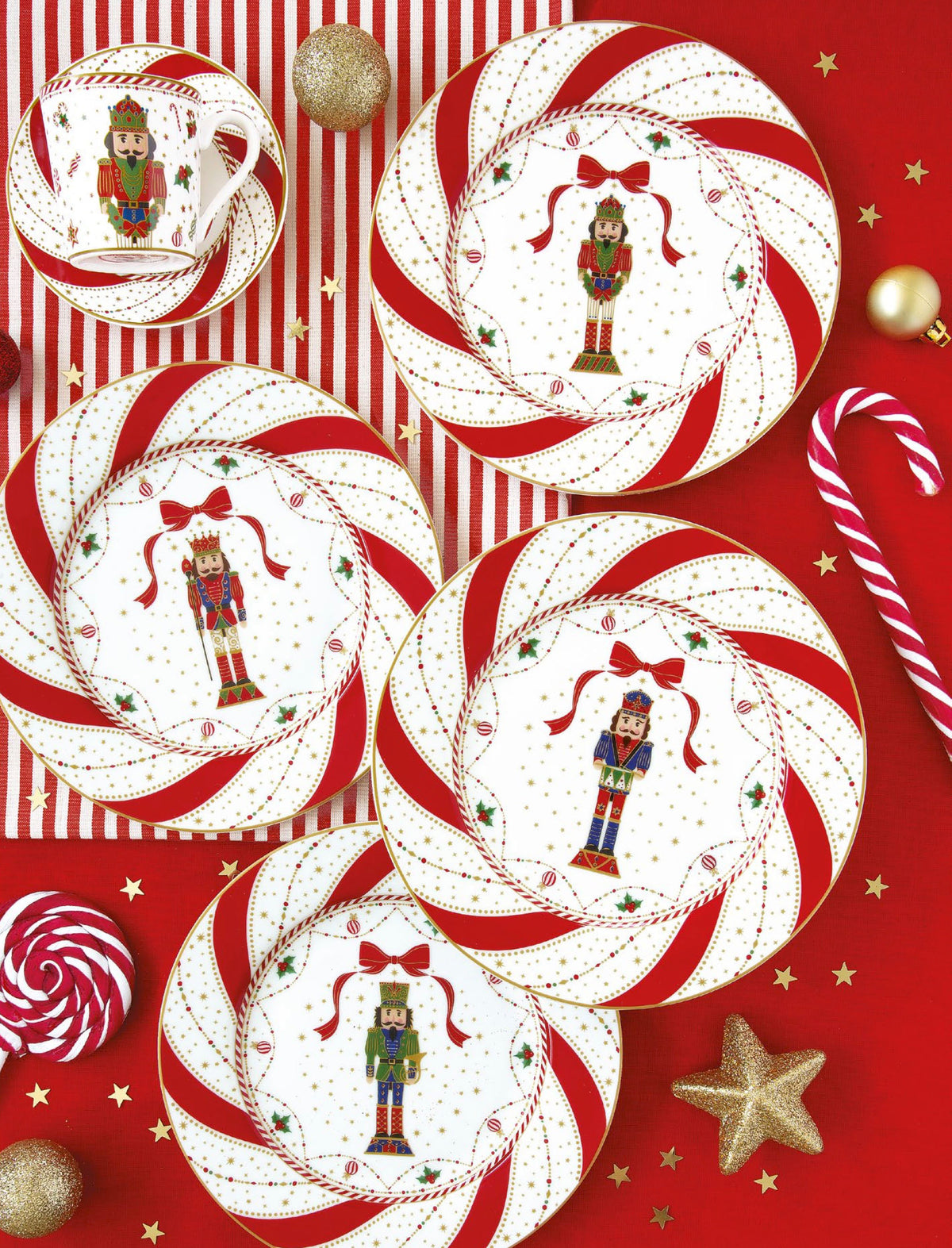 copertina set piattini dolce tavola natale 