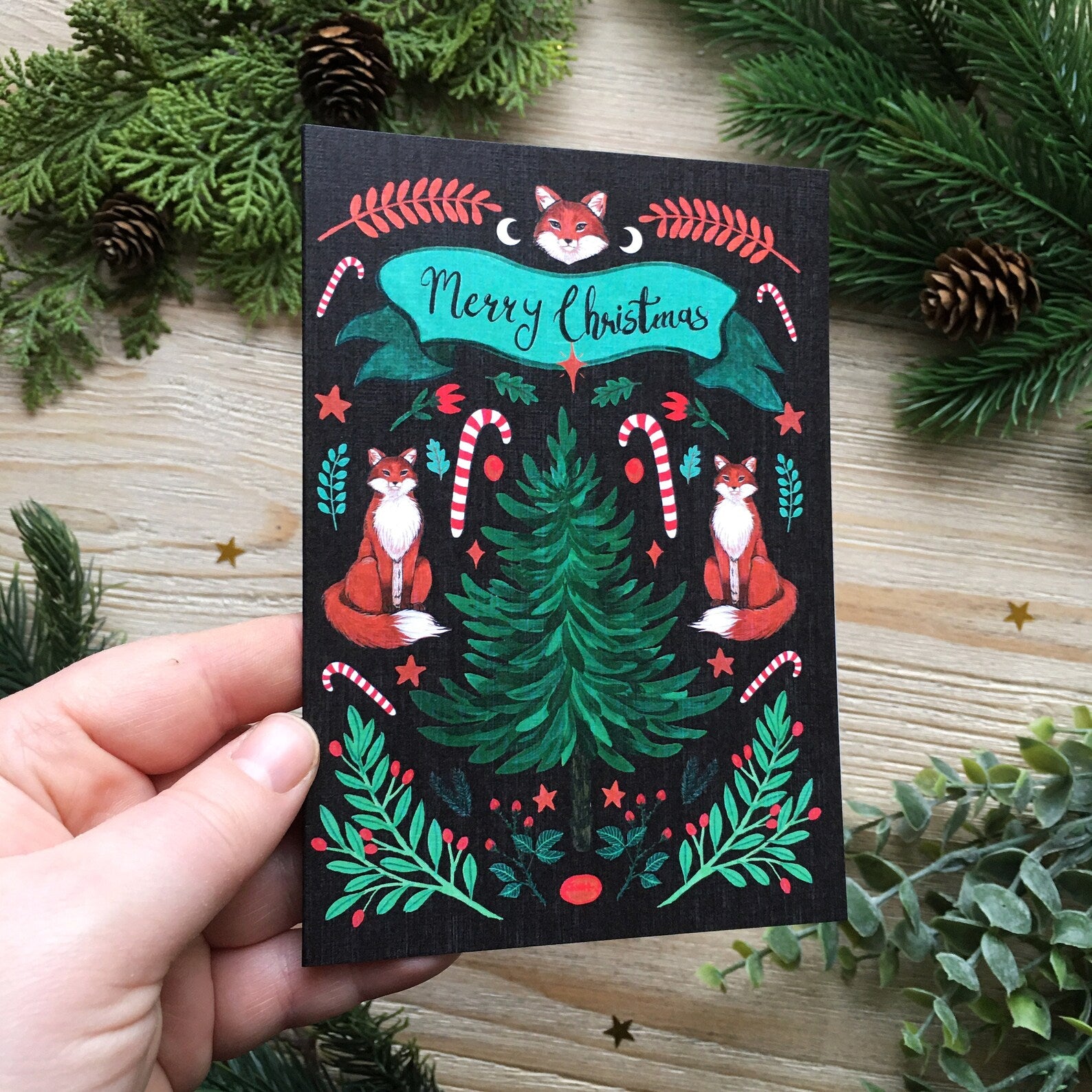 cartolina di natale foxy