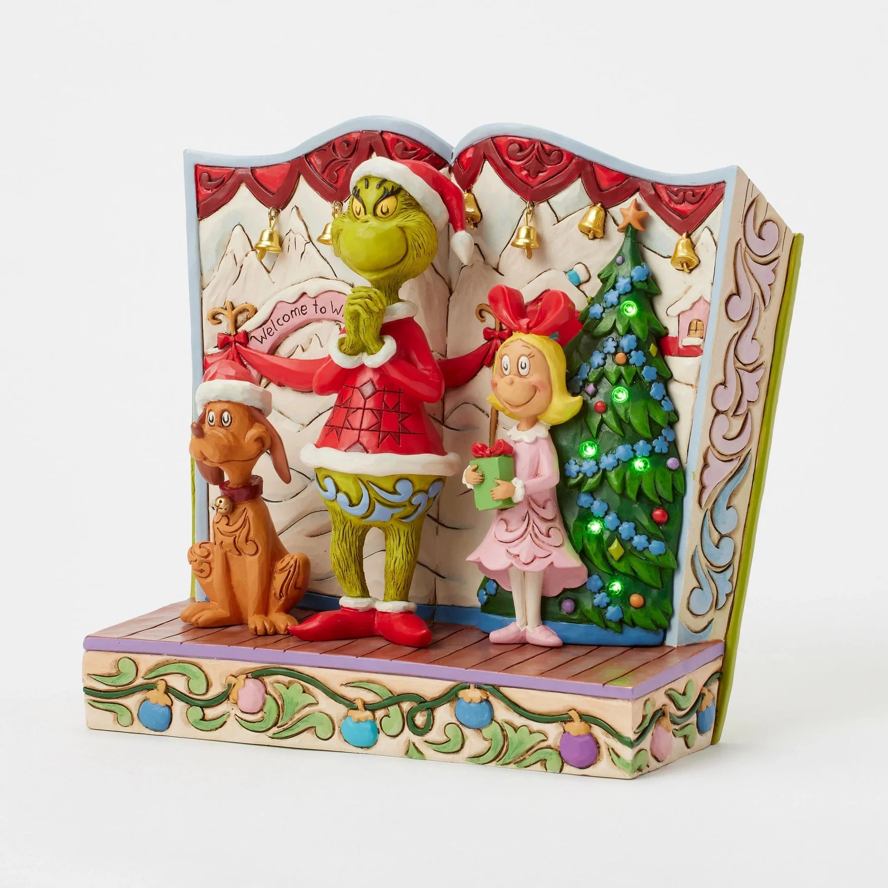 decorazione grinch natale con luci led