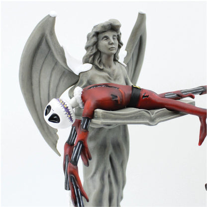 Nightmare before christmas - Jack Skellington su statua Angelo con Zero