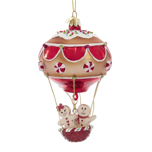 mongolfiera con gingerbread noble gems decorazione natalizia
