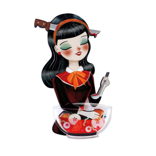 spilla halloween anni '50 ragazza punch