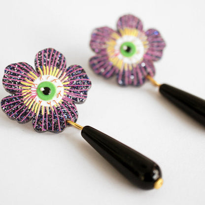 orecchini fiore dark creepy