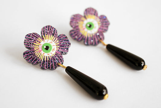 orecchini fiore dark