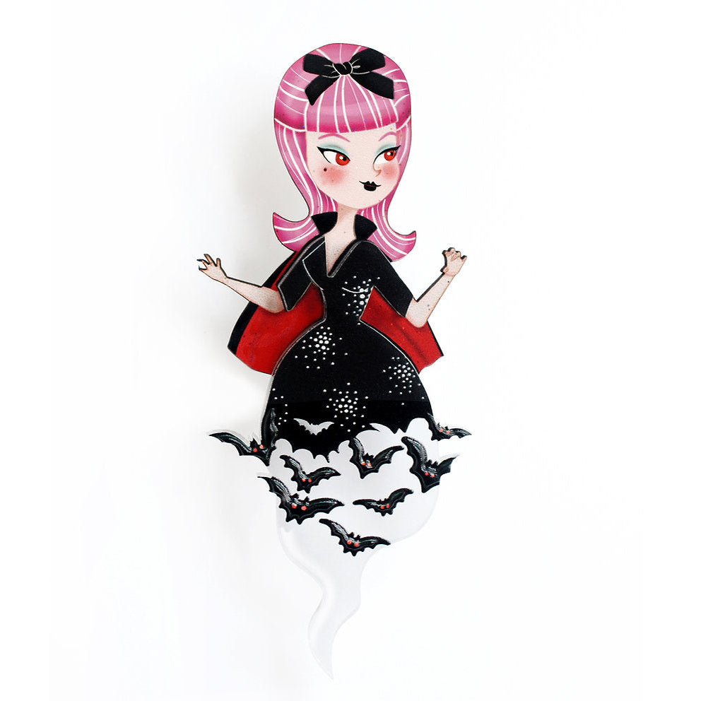 accessorio artigianale spilla hallowen vampira