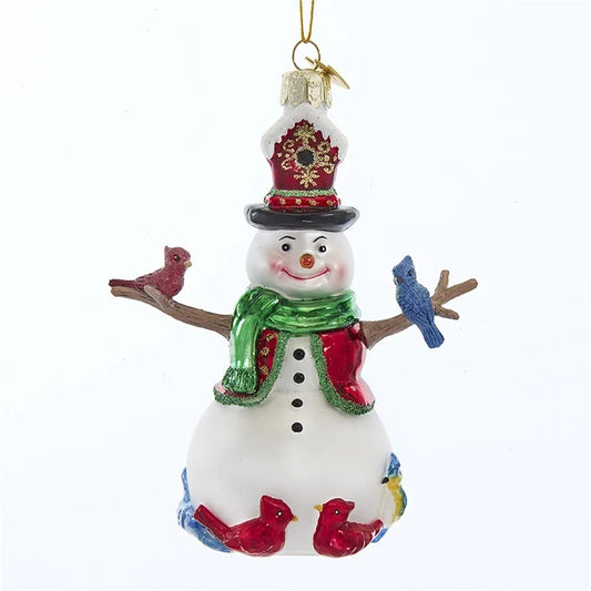 snowman addobbo natalizio in vetro noble gems