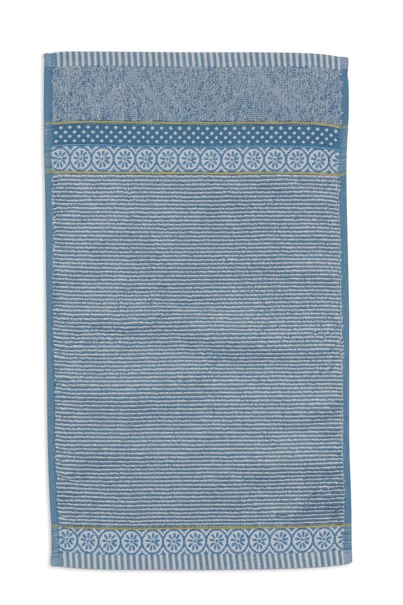 asciugamano blu morbido