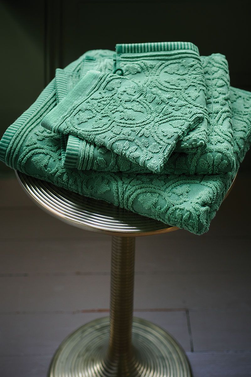 asciugamano jacquard verde 