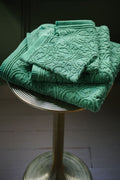 asciugamano jacquard verde 