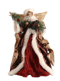 angelo puntale albero natale oro rosso