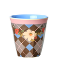 bicchiere melamina tartan vintage