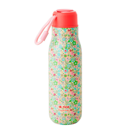 borraccia termica con fiori ufficio palestra