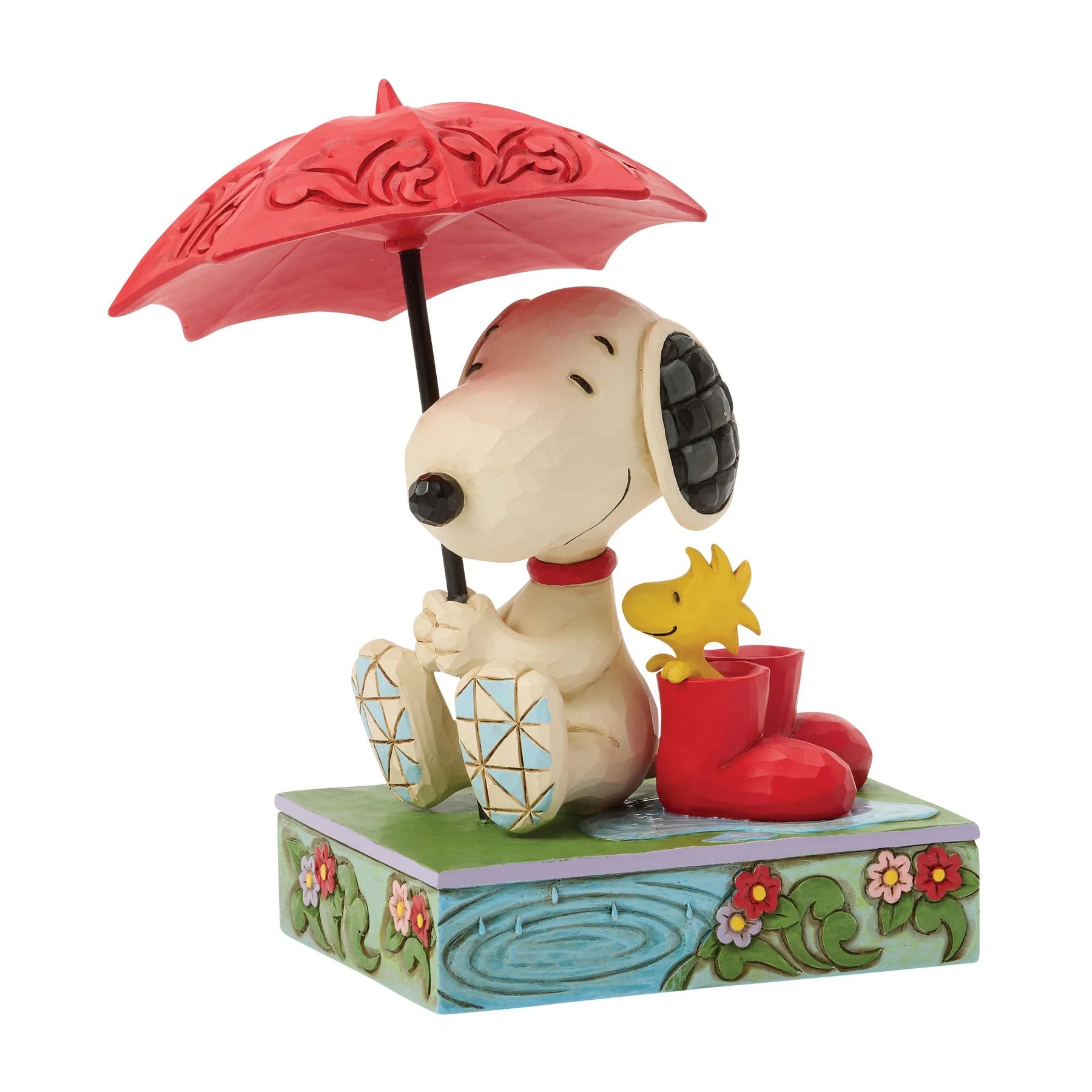 jim shore snoopy ombrello rosso