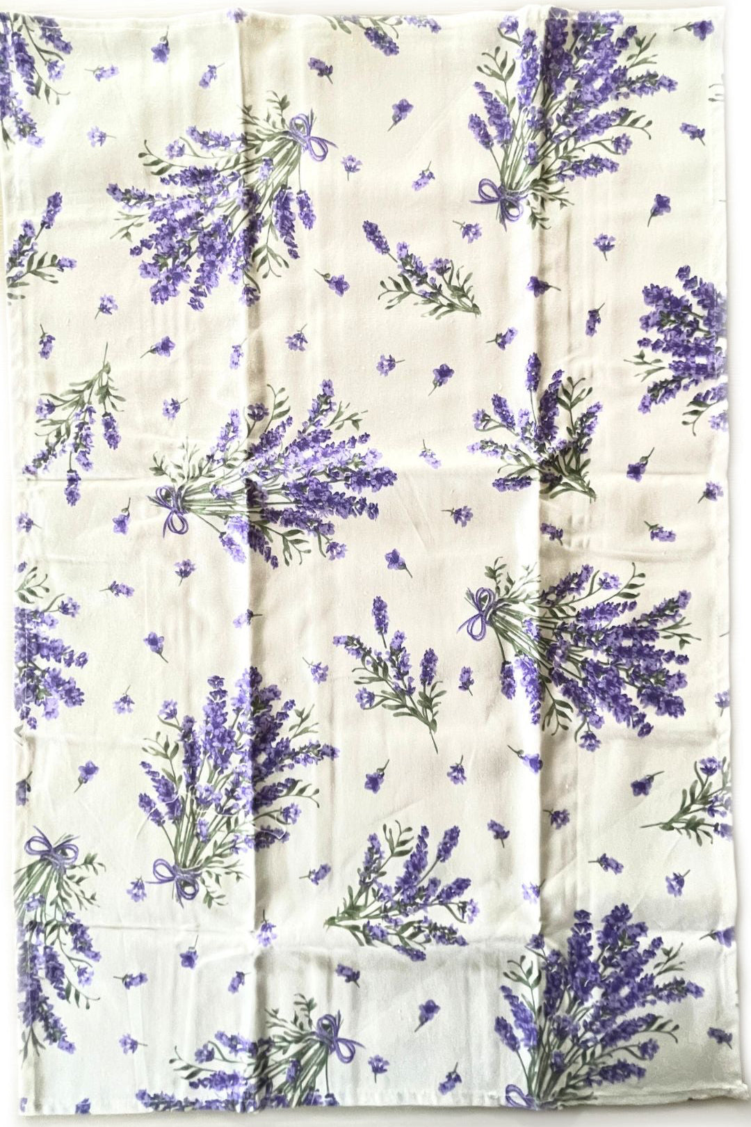 strofinaccio stampa fiori lavanda