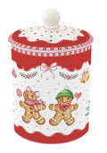 barattolo natalizio gingerbread rosso 