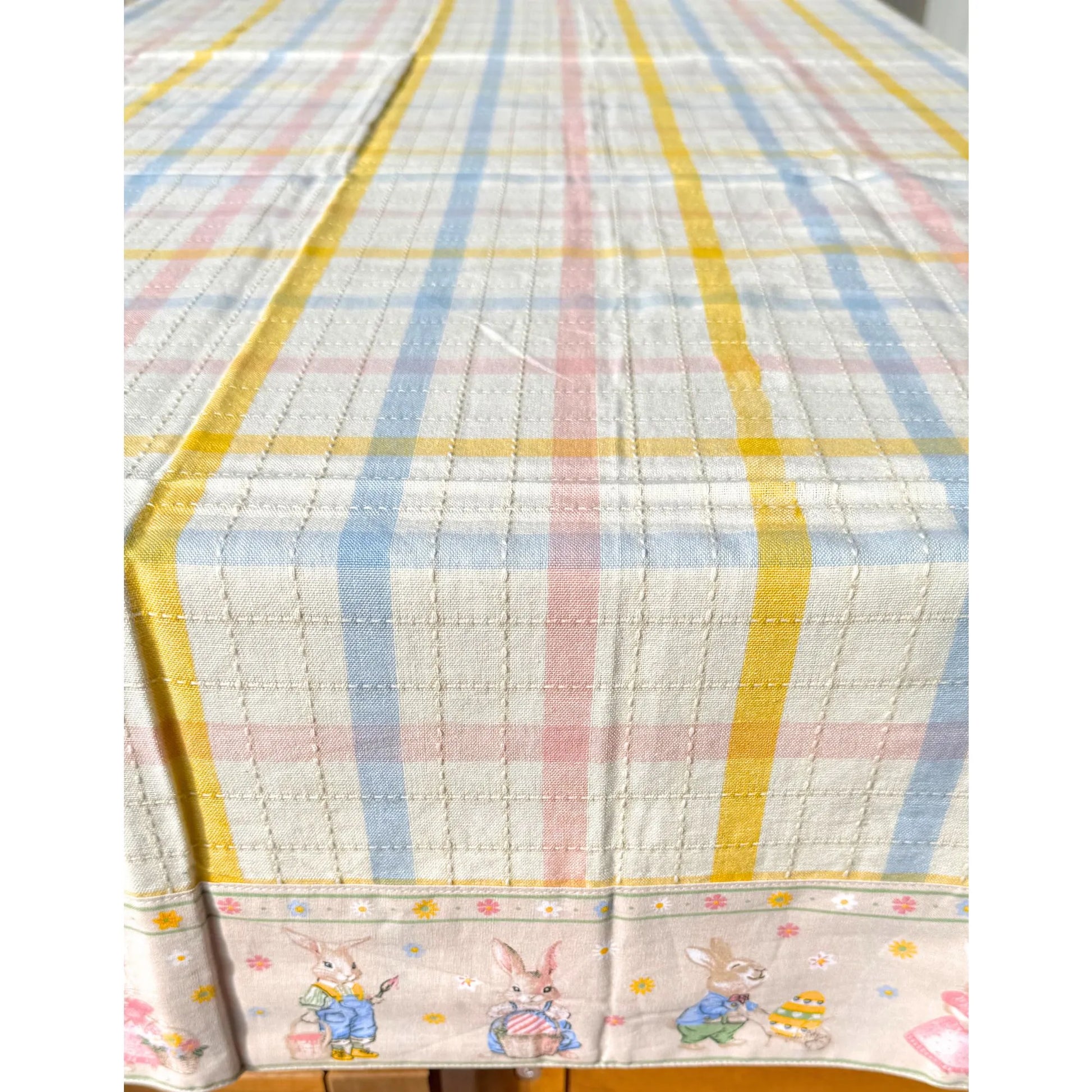 tovaglia righe pastello 6 persone pasqua