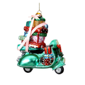 vetur addobbo natalizio vespa con regali